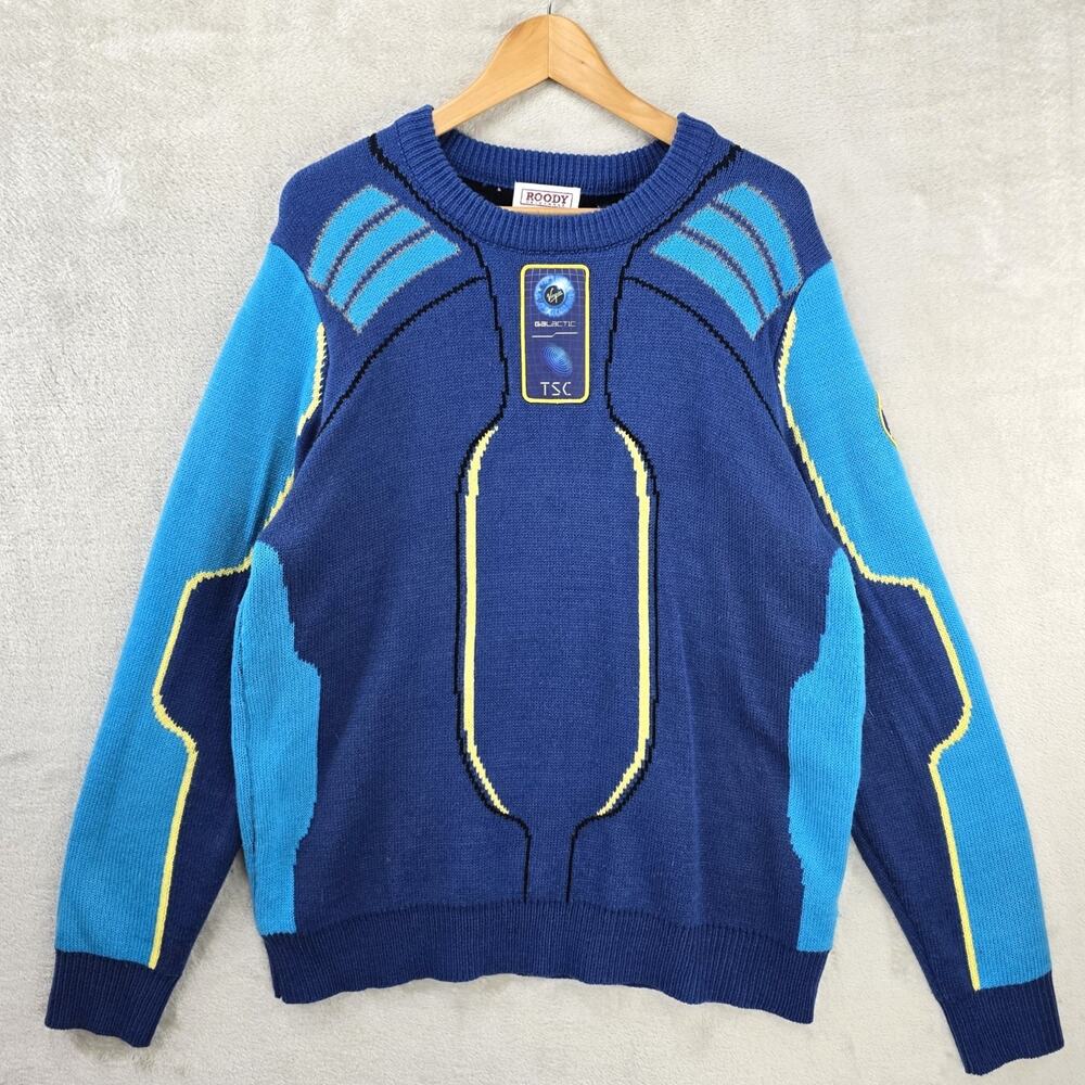 Roody‎ Virgin Galactic TSC Sweater Mens XL Spaceship Company Employee Knit RARE